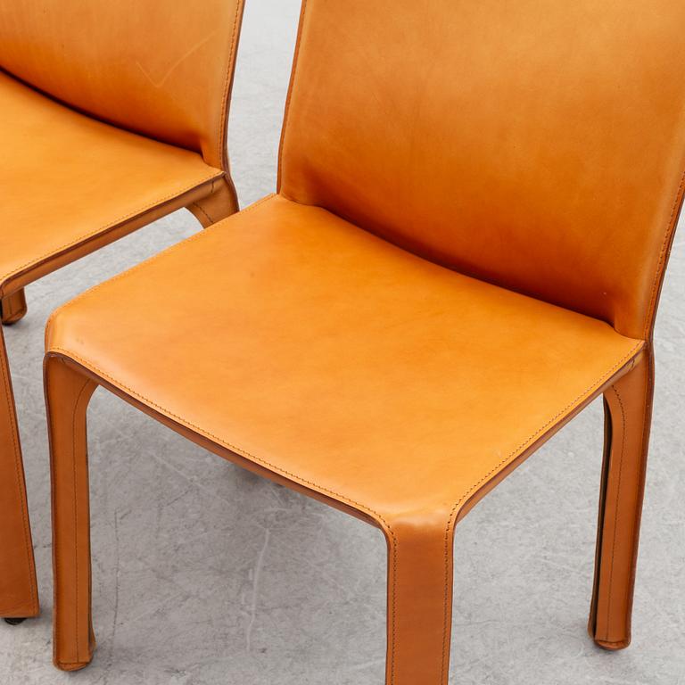 Mario Bellini, stolar, 8 st, modell "412 CAB", Cassina, Italien.