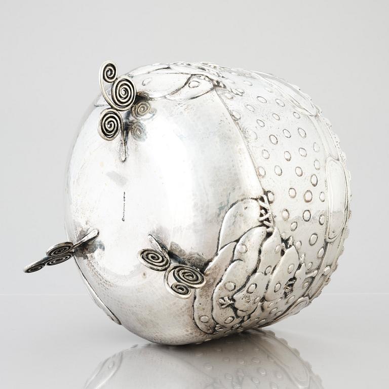 Olga Lanner, an Art Nouveau silver flower pot, Stockholm 1916.