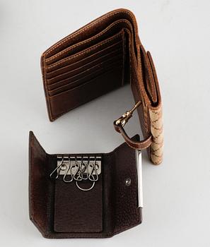 VÄSKA, PLÅNBOK samt NYCKELHÅLLARE, Gucci.