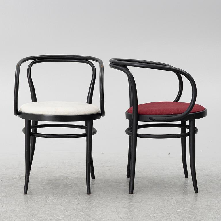 Karmstolar, 6 st, modell 209, Thonet.