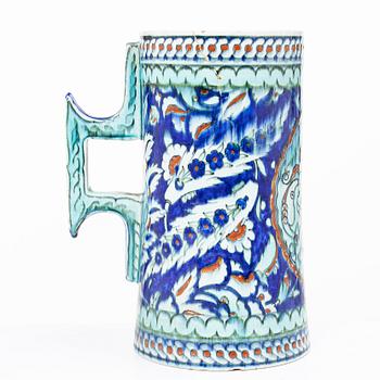 Stop, glaserat lergods, troligen Europa efter Iznik-förlaga, 1800-tal.