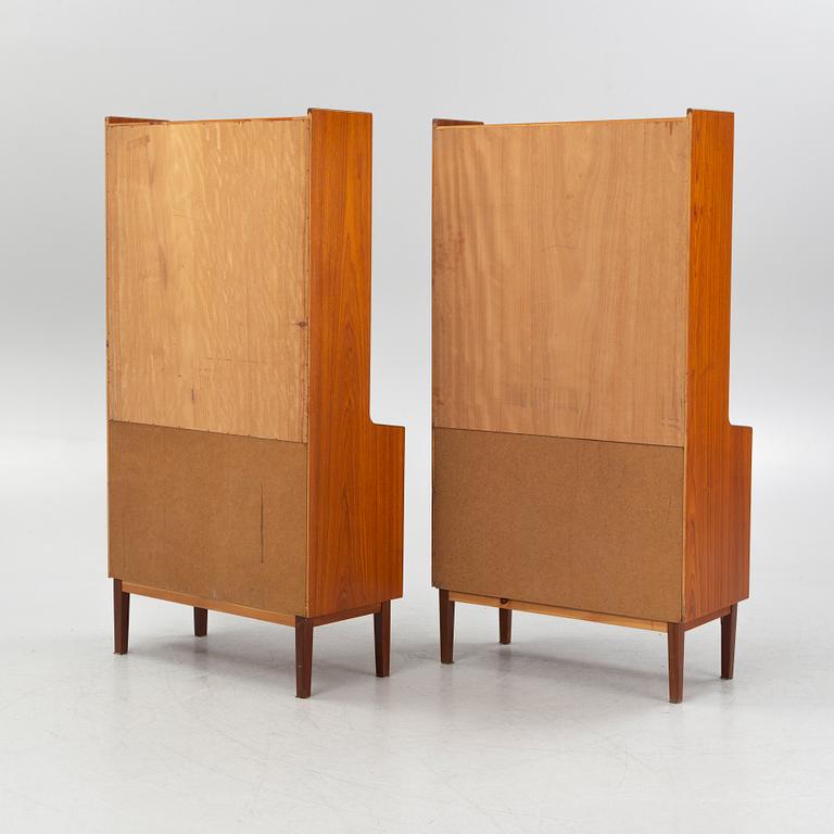 A pair of Scandinavian bookshelves, 1960's.