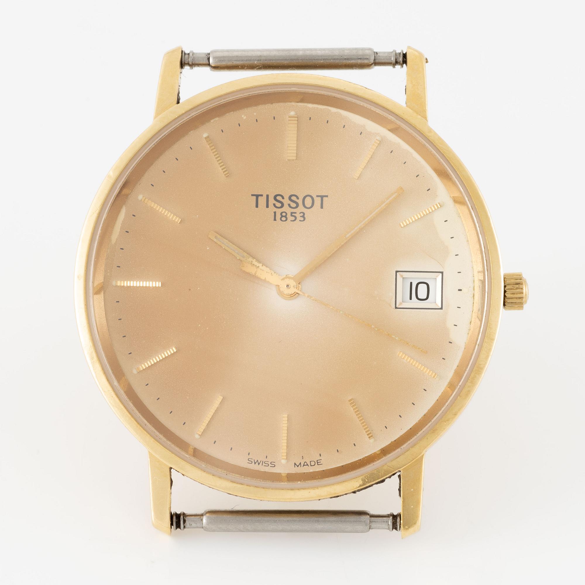 Tissot, wristwatch, 18K gold, 33.5 mm.