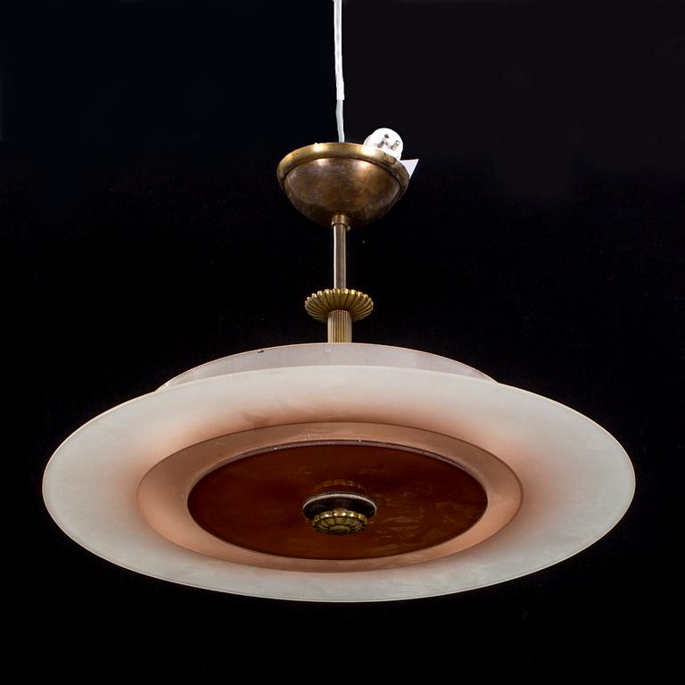 TAKPLAFOND, art deco, 1930-tal. Höjd inklusive stomme ca 24 cm.