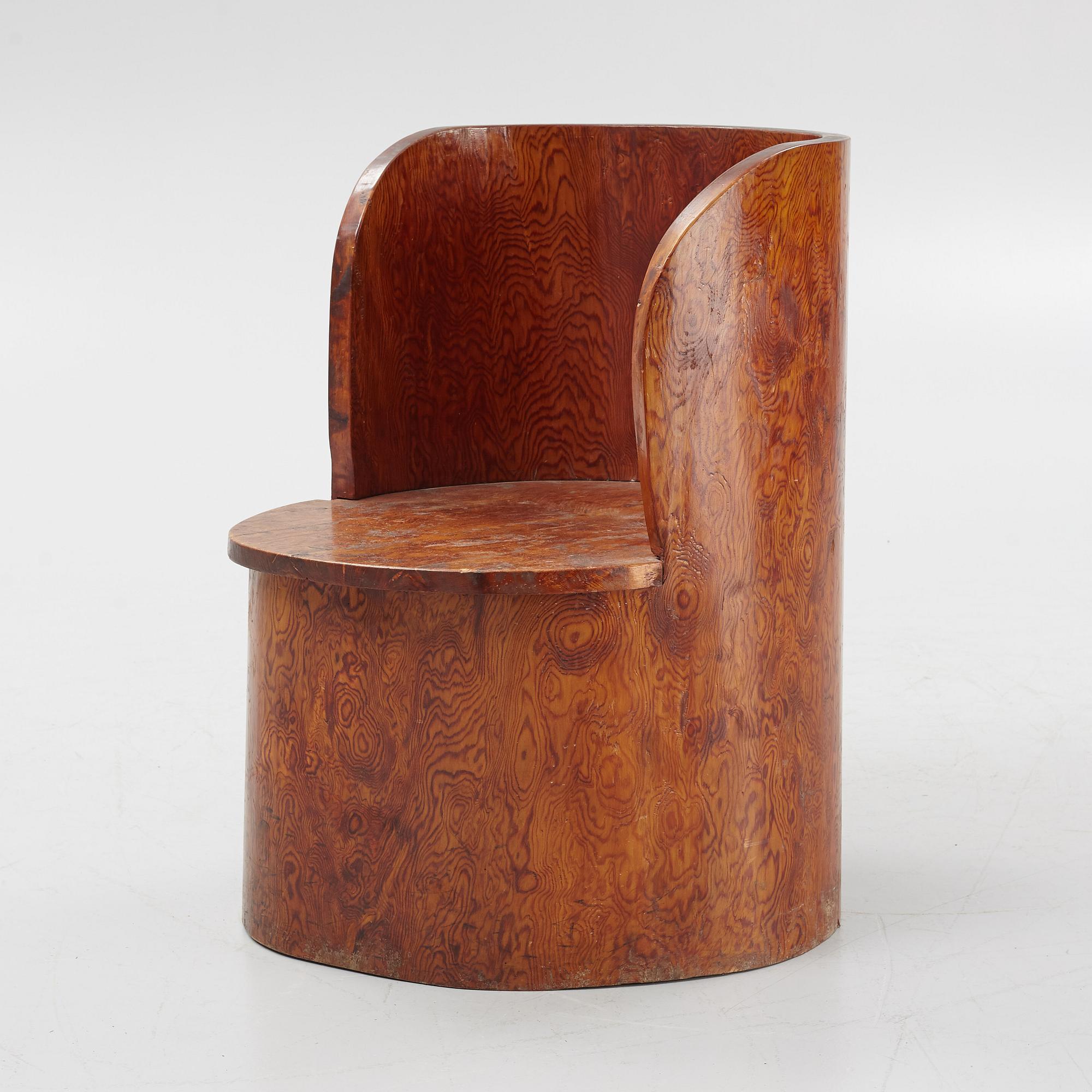 A pine chair, first half of the 20th Century.