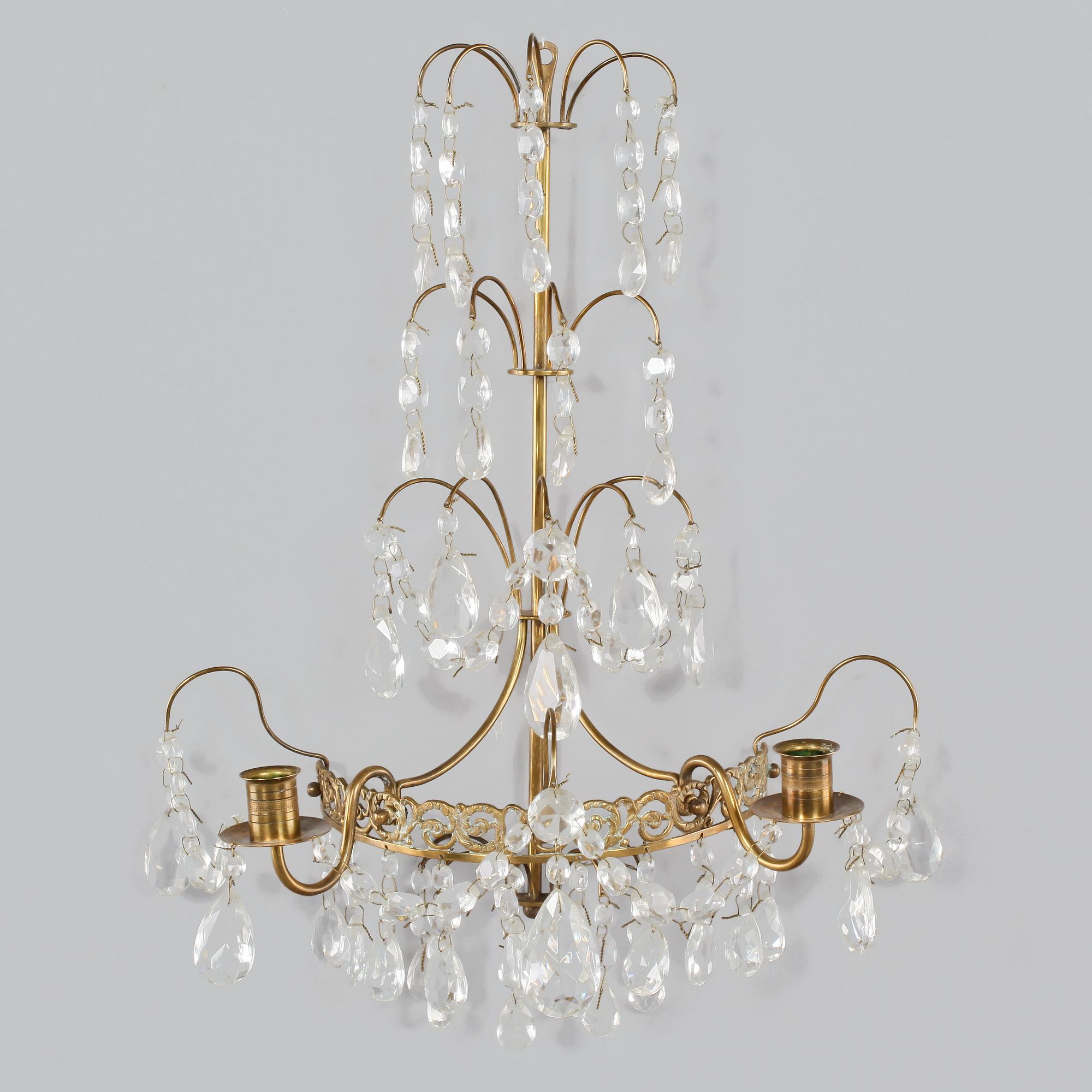 LAMPETTER, ett par, gustaviansk stil, 1900-talets mitt.