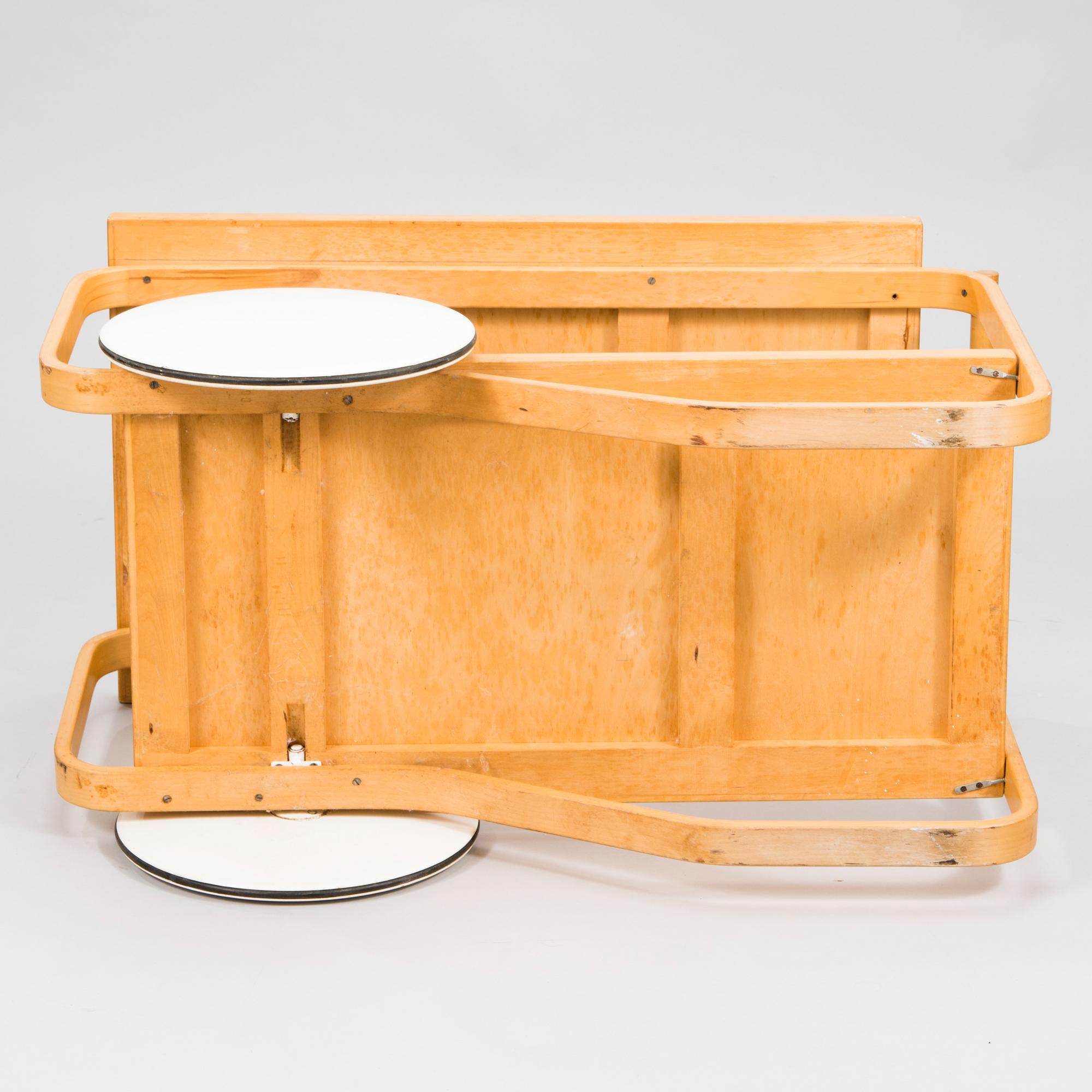 A mid-20th-century tea trolley 98, for Artek.