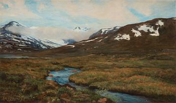 520. Kitty Lange Kielland, Mountain landscape.