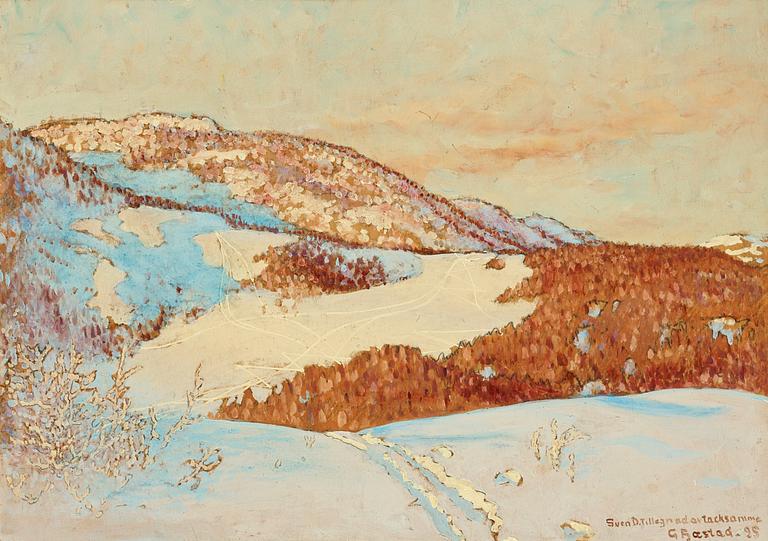 Gustaf Fjaestad, Skidspår på fjället.