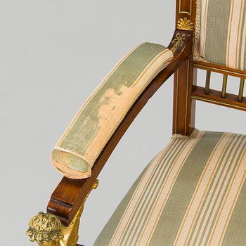 Möblemang, 8 delar, Empirestil, Ryssland, 1900-talets början.