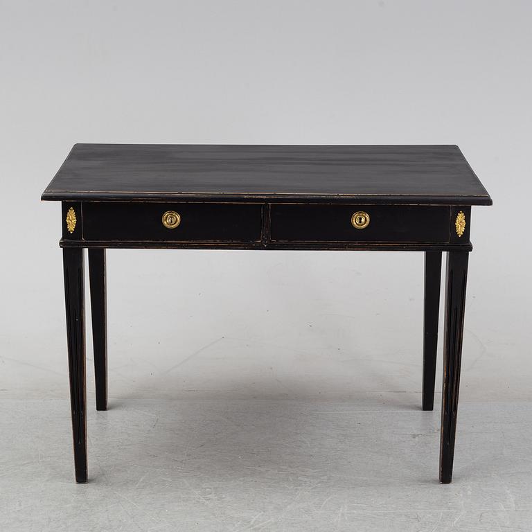 A painted writing desk, Gustavian style, 20th Century.