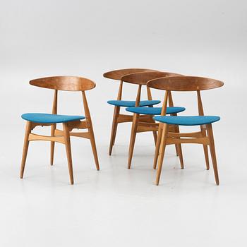 Hans J. Wegner, chairs 4 pcs, model no CH 30, Carl Hansen & Son, Denmark.