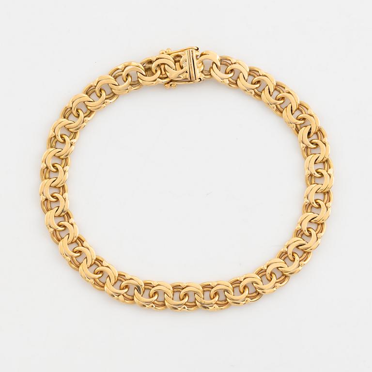 Armband, 18K guld, bismarcklänk.