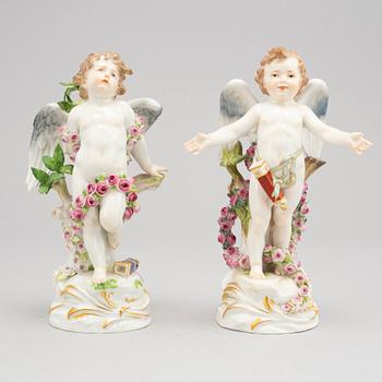 A pair of Meissen figurines, circa 1890.