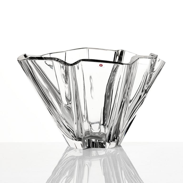 Tapio Wirkkala, a 'Jäävuori' (iceberg) crystal bowl / art object, Iittala, Finland, 1950-60s, model 3827.