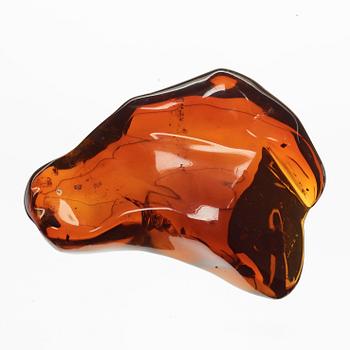 An amber object, Qing dynasty (1644-1912).