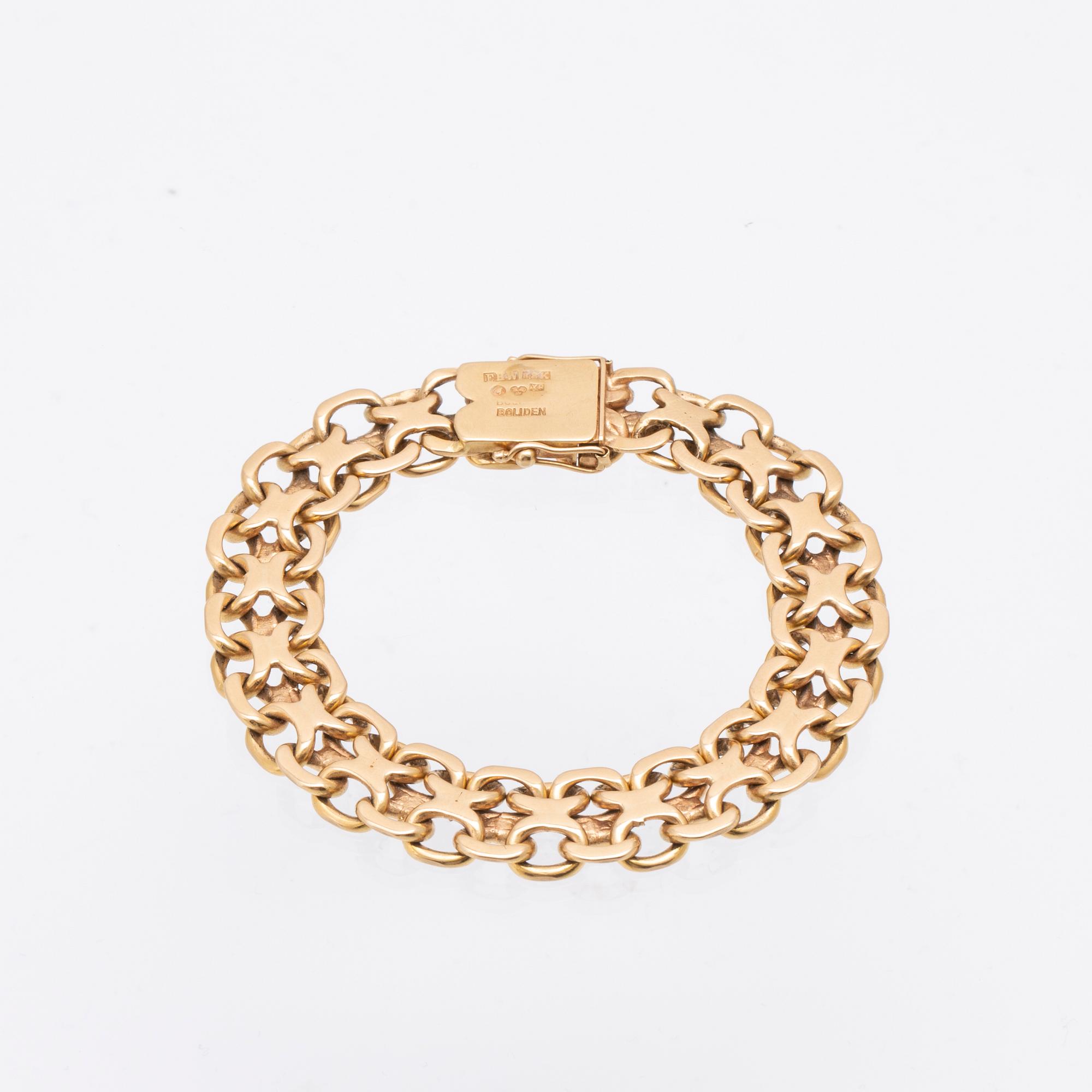 Armband 18k Boliden JA Bruno Guldvaruhuset Ängelholm 1948.
