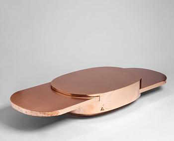 Gabriella Crespi, a low table "Elisse", from the series "New Bronze Age", Gallery Rita Fancsaly, Milan 2015, nr 2 in an edition of 9.