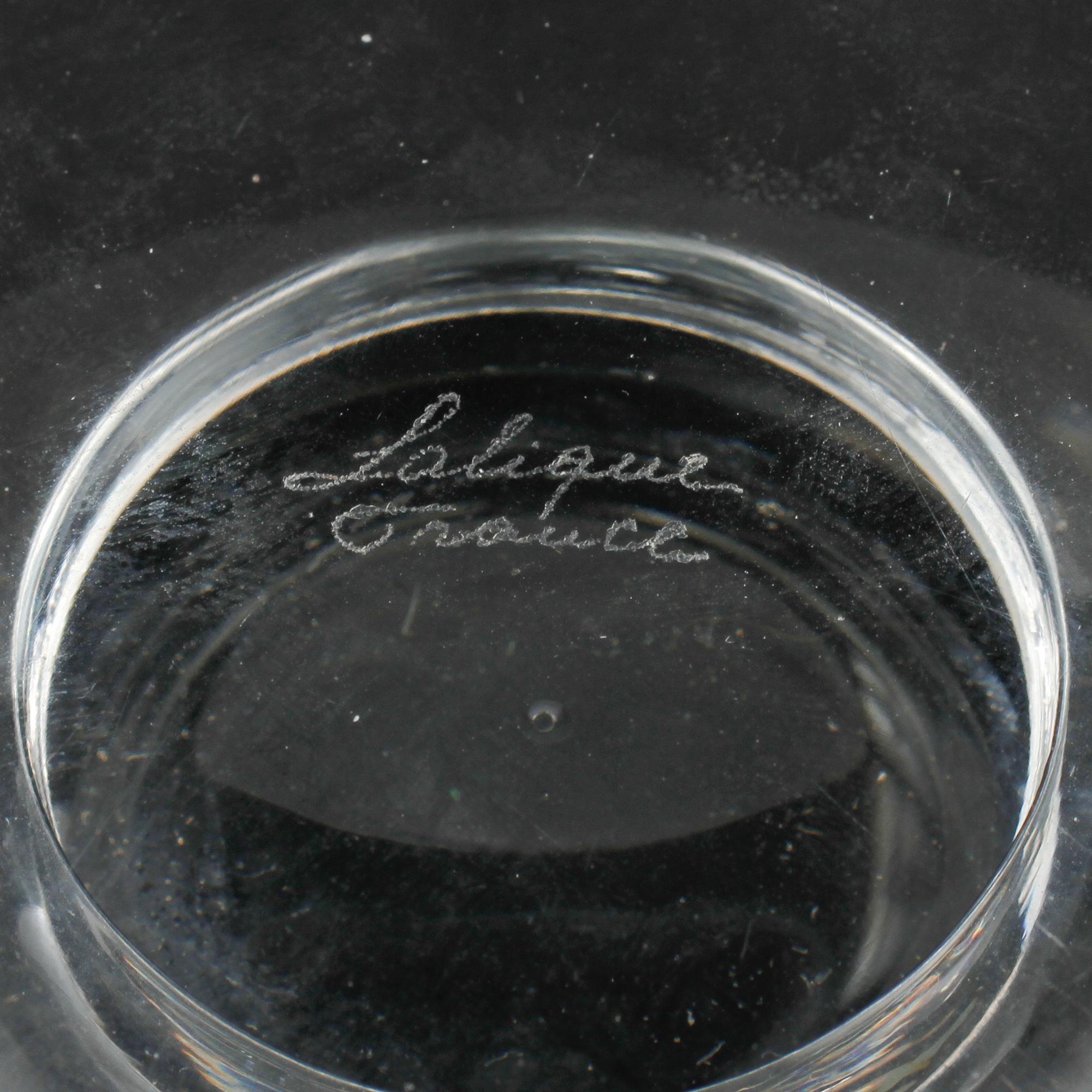 KARAFF, glas, Lalique, Frankrike, 1900-talets andra hälft.