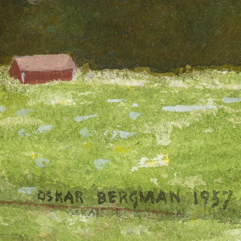 OSKAR BERGMAN, watercolour, signed and dated 1957.