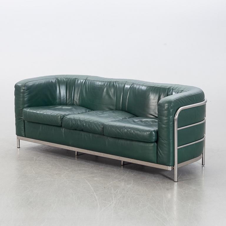 An "Onda" leather sofa by JONATHAN DE PAS, DONATO D. URBINO & PAOLO LOMAZOTTI for Zanotta, designed in 1985.