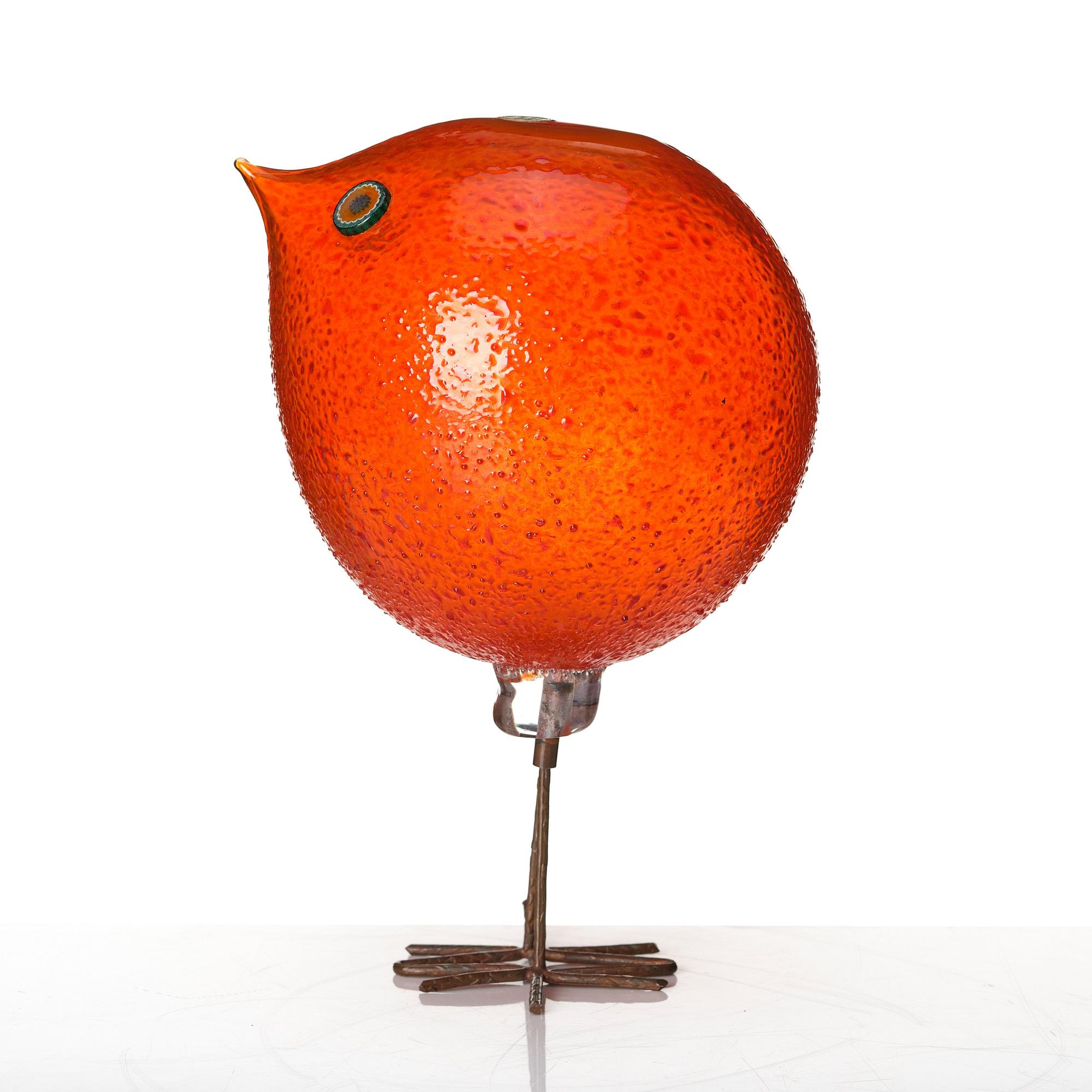 Alessandro Pianon, a 'Pulcino' glass sculpture of a bird, Vistosi, Murano Italien 1960-tal.