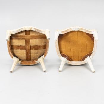 Stolar, ett par, Stockholmsarbeten, sent 1700-tal, Gustavianska.