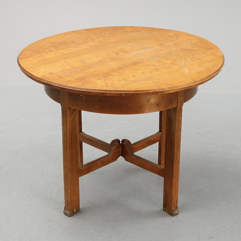 Nordiska Kompaniet, a birch Art Nouveau table, 1906.