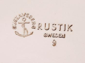 MAT- SAMT TESERVIS, 46 delar, stengods, "Rustik", Britt-Louise Sundell, Gustavsberg.