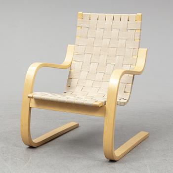 ALVAR AALTO, a model 406 armchair, Artek, Finland, late 20th Century.