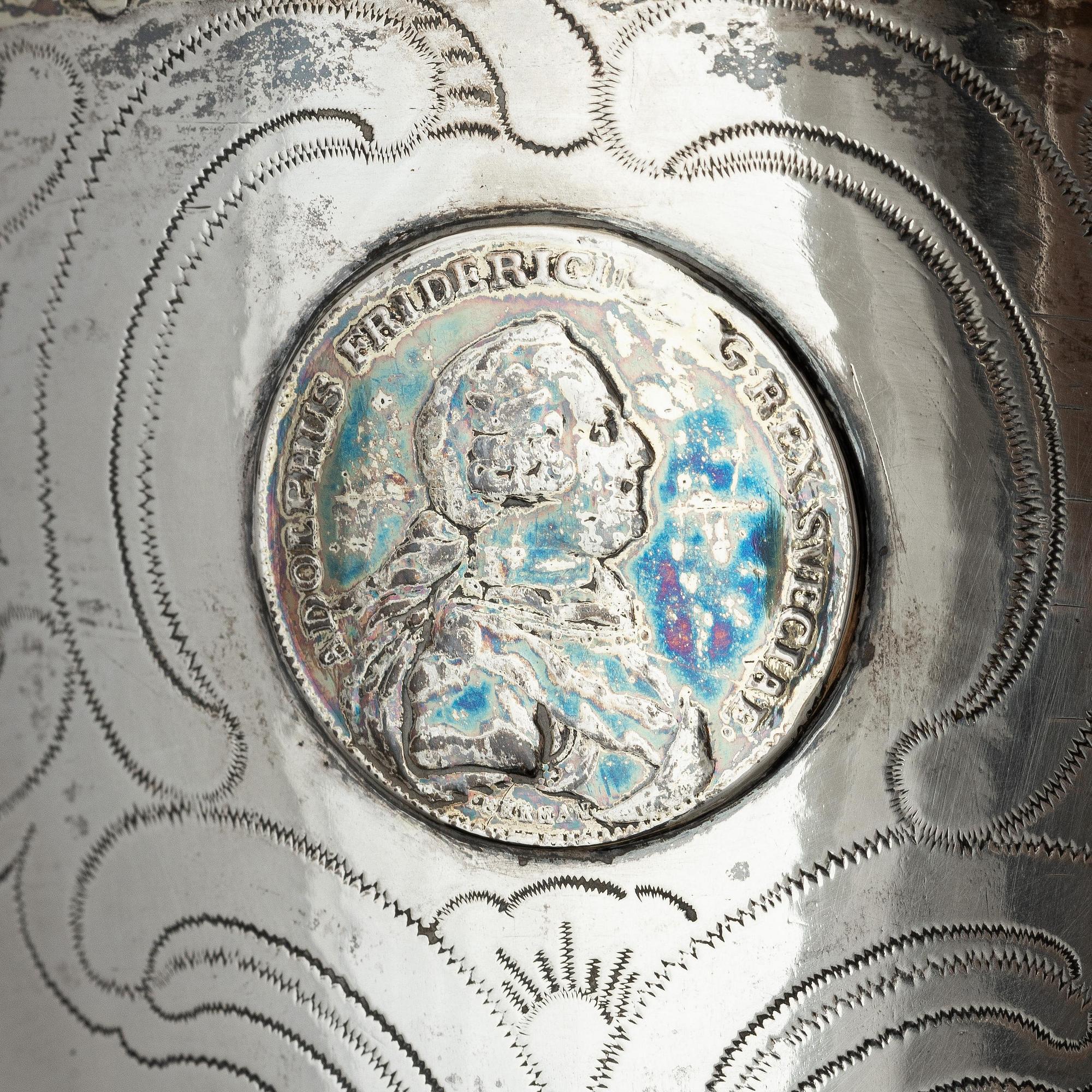 Simson Ryberg, bägare, delvis förgyllt silver, Stockholm 1779. Gustaviansk.