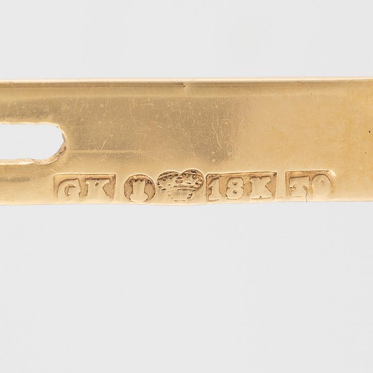 Pendant, 18K gold with rock crystal, chain Balestra 18K gold.