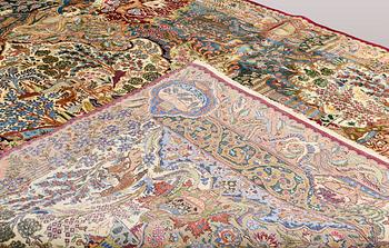 A CARPET, Figural Kashmar, ca 400 x 295 cm.