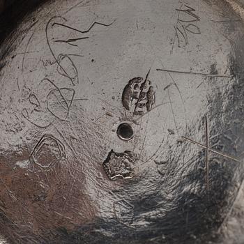 A Swedish 17th century silver brandy bowl, mark of Joran Hieronymi Bernegau, Norrkoping (1648-1679).