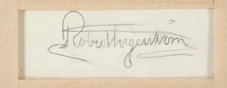 ROBERT THEGERSTRÖM, tuschteckning, signerad a tergo.