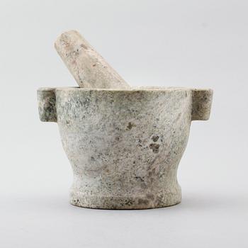 MORTEL MED STÖT, marmor, 1800-/1900-tal.