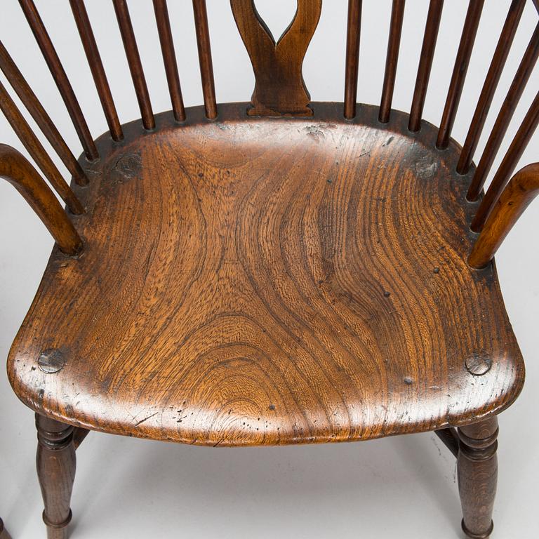 Four 'Windsor-chairs turn of 20th century.
