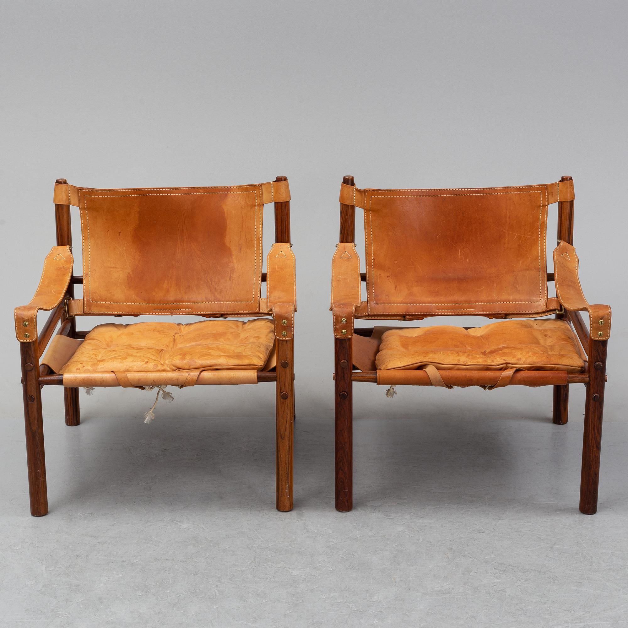 Arne Norell, fåtöljer ett par, "Sirocco", 1960-talets mitt. Modellen formgiven 1964.