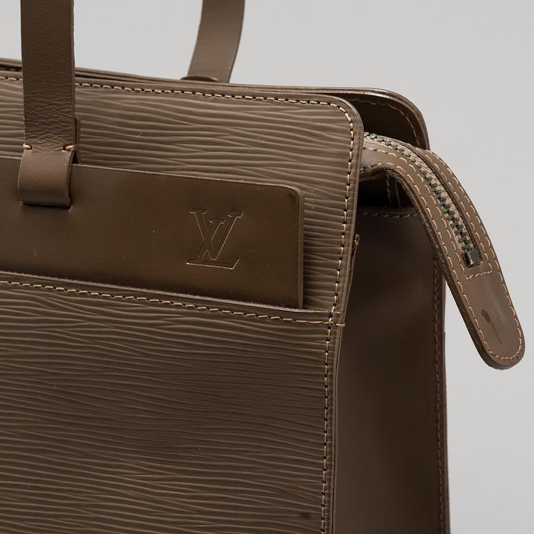 LOUIS VUITTON, Grey EPI leather 'croisette' MM.