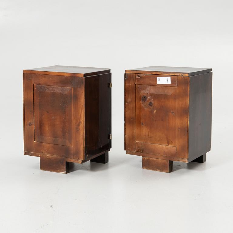 Bedside tables, a pair, 20th century.