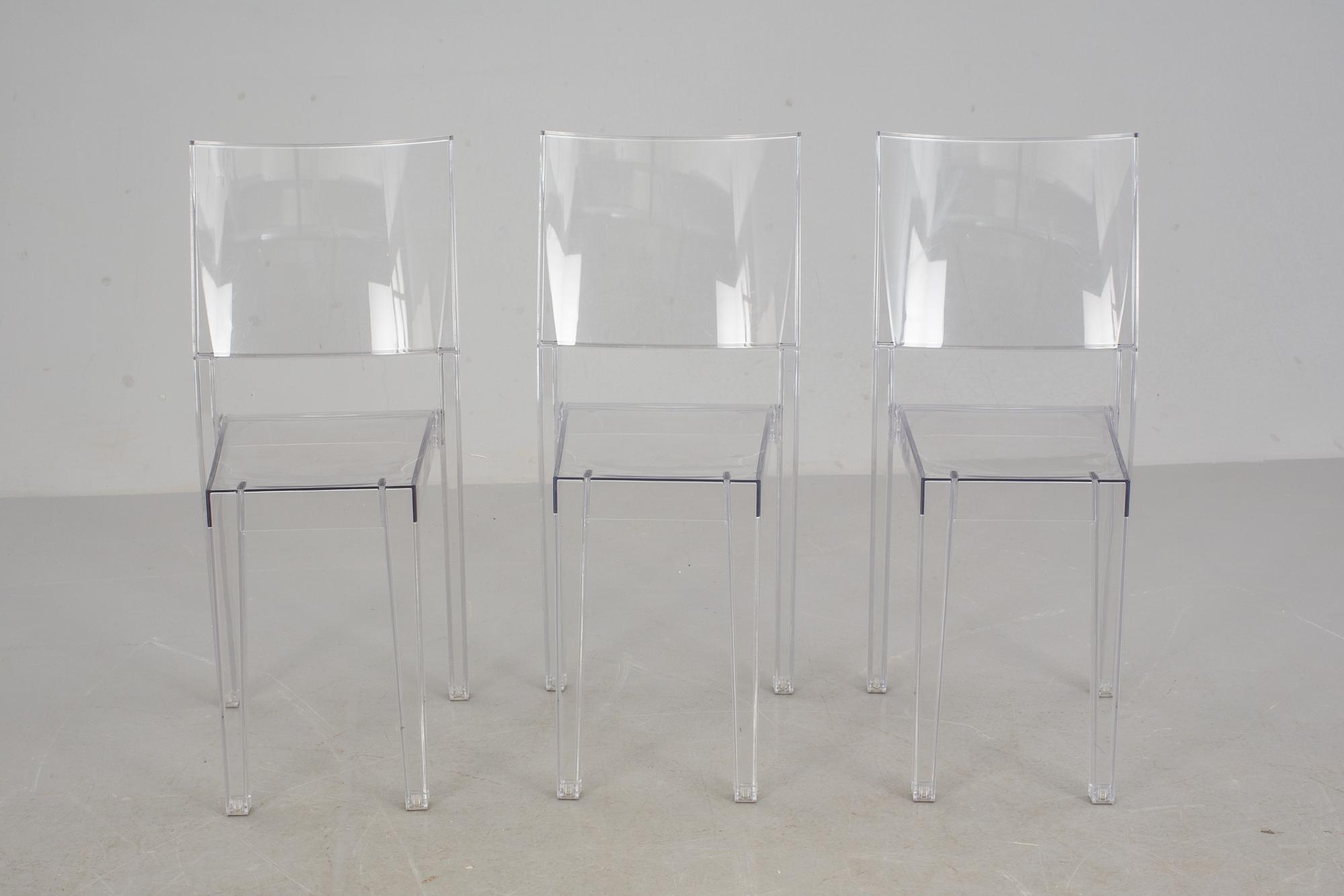 STOLAR, 3 st, "La Marie" Philippe Starck, Kartell, Italien, modellen formgiven 1998.