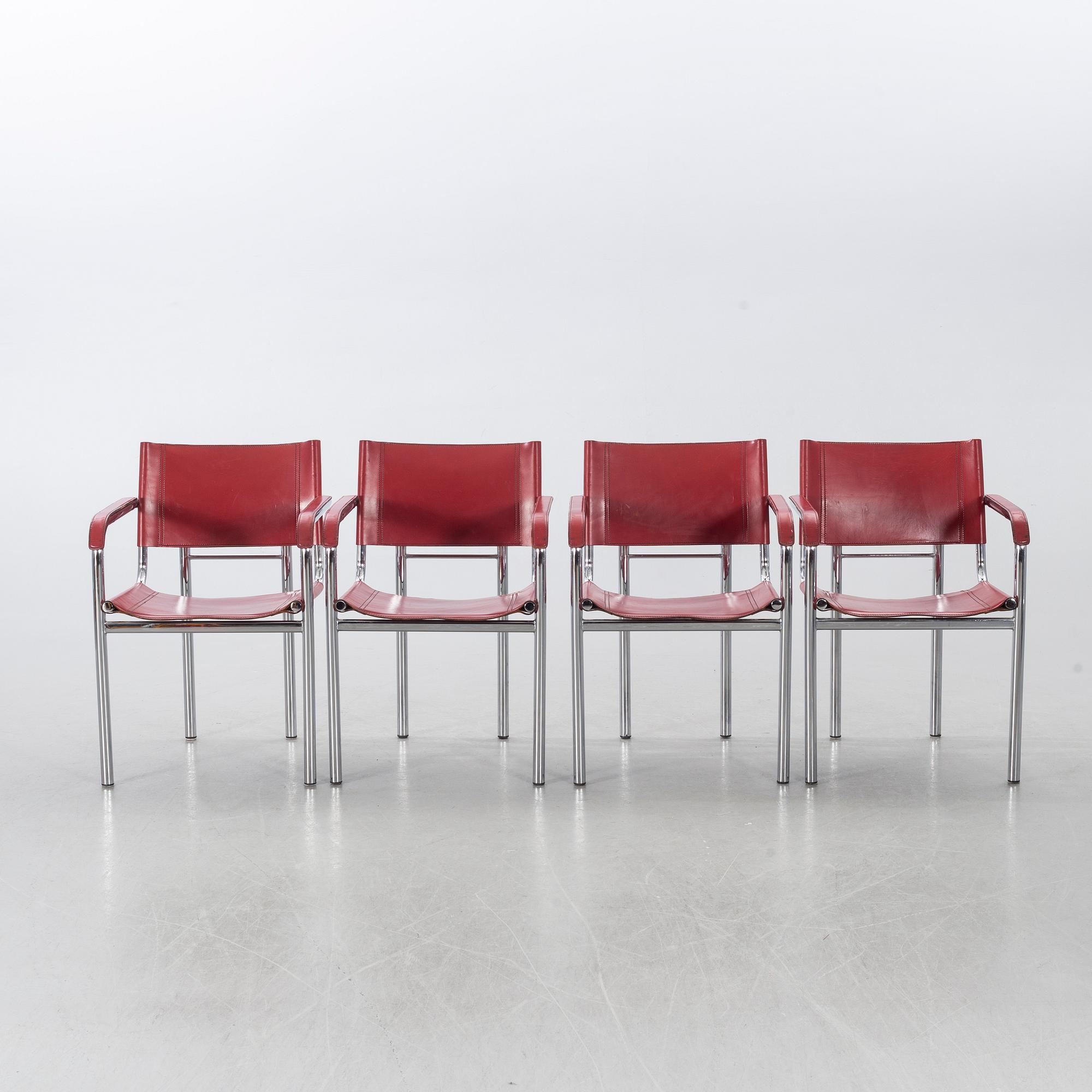 Four CHAIRS, second half of the 20th century, likely Italy.