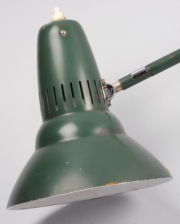 SKRIVBORDSLAMPA, metall, ASEA, 1940-tal.