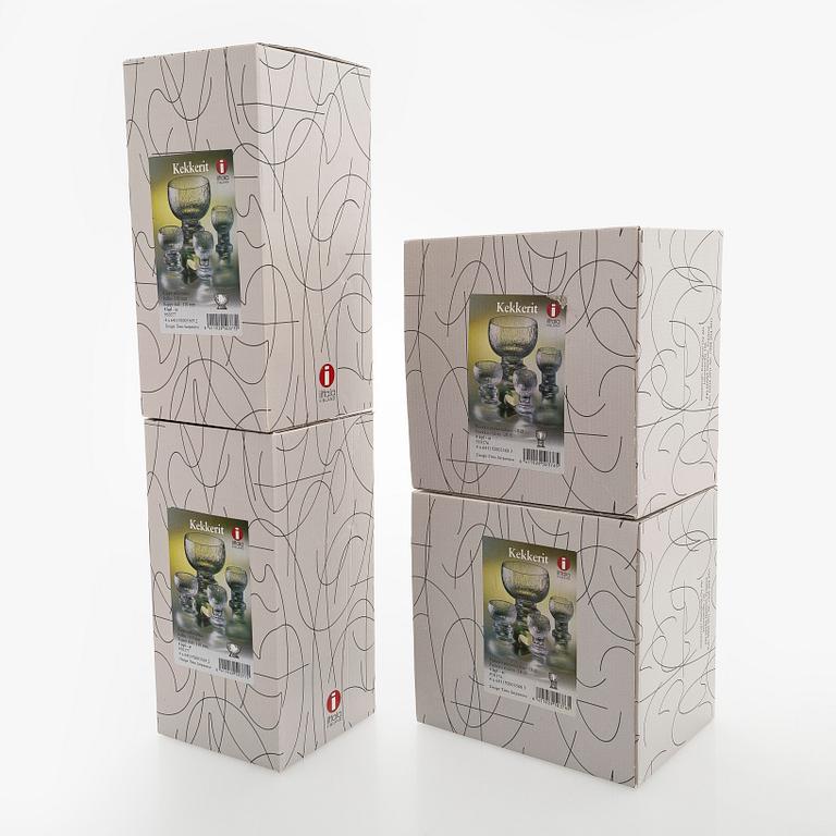 Timo Sarpaneva, juomalaseja, 28 kpl "Kekkerit", Iittala.