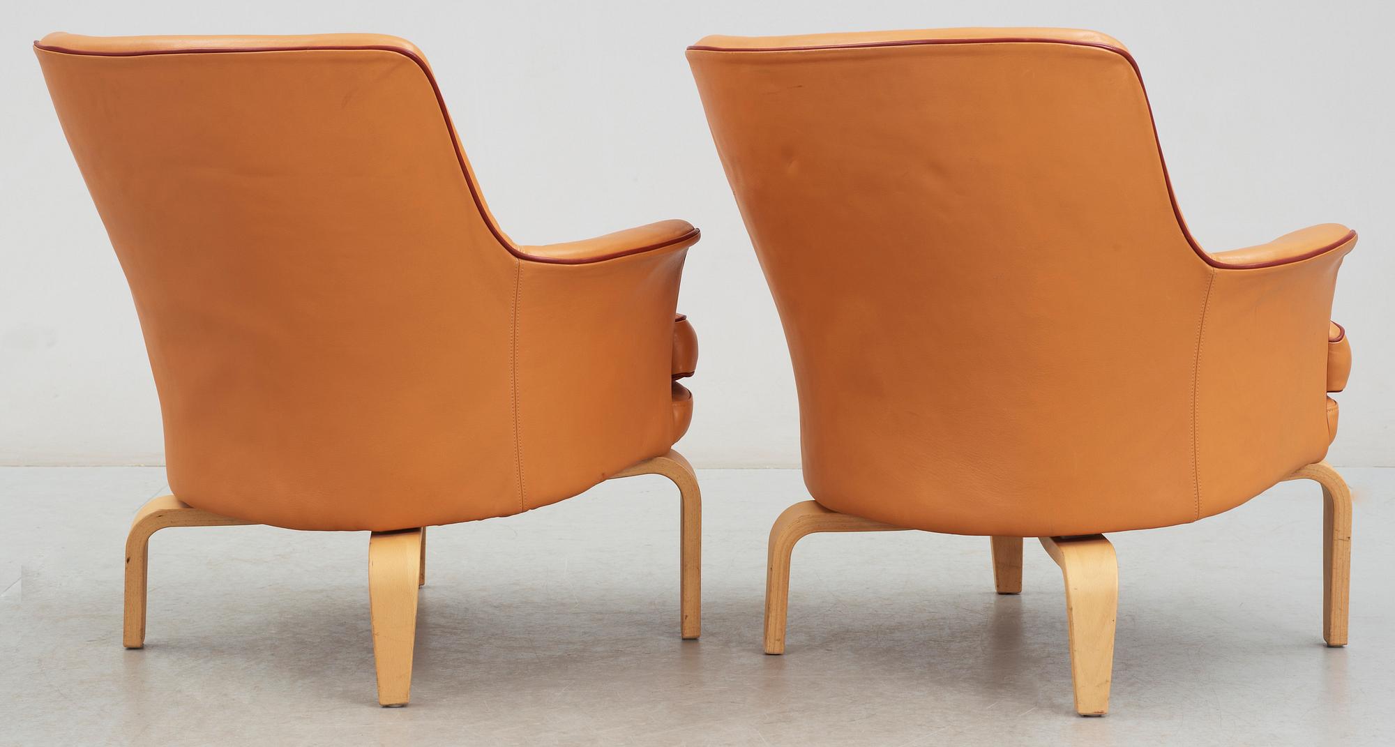 FÅTÖLJER, ett par, "Pilot", Arne Norell. Modellen formgiven 1967.