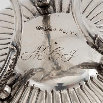 Sockerskål med lock, empire, silver, av Stephan Nöblin Ystad, 1825.