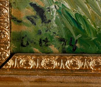 OLOF HERMELIN, olja på metallpannå, monogramsignerad och daterad 74.