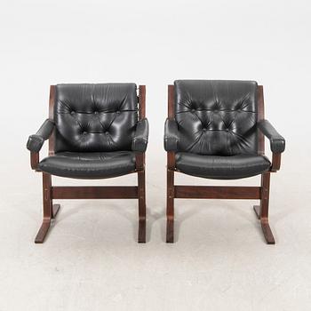 Ingmar Rolling, armchairs 1 pair, Westnofa Furniture, Norway, 1970s.