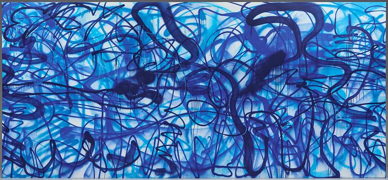 MAGNUS "NUG" GUSTAFSSON, sprayfärg på duk, signerad a tergo.