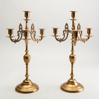 Gusum, Candelabra, a pair, No. 2, brass, 20th century.